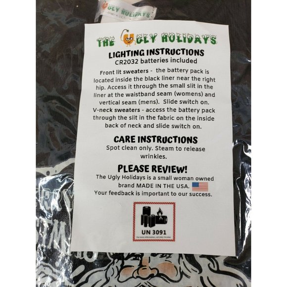 Mens Santa Light Up Ugly Christmas Sweater - Picture 4 of 6